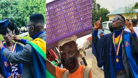 Ghanaian boy who hawked to support himself at UCC bags first class & becomes own CEO