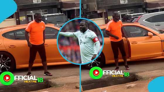 From Despite's museum to Sakora park: Kuffour steps out in luxury car to show footie skills, Video