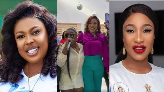 Afia Schwar Gives Tonto Dikeh GH¢ 62k As gift for her Son as She Leaves Ghana