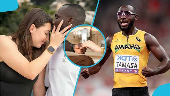 Romance on track: Benjamin Azamati’s sweet proposal wins hearts (Photos)