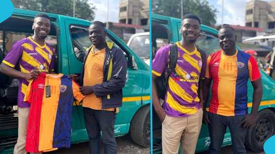 Ghanaian sports journalist who worked as trotro mate surprises his former master