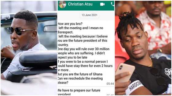 Christian Atsu disciplined Kwame A Plus in a text message: A Plus releases WhatsApp chats