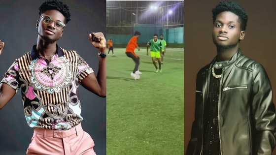 Kuami Eugene displays excellent football skills in new video; excited fans draw attention of Coach Milo