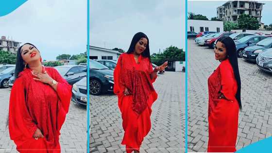 McBrown jams to King Paluta's Makoma song in video, rocks elegant red dress