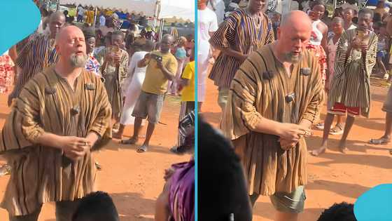 Ghanaians react after white man fully embraces indigenous spiritual practice