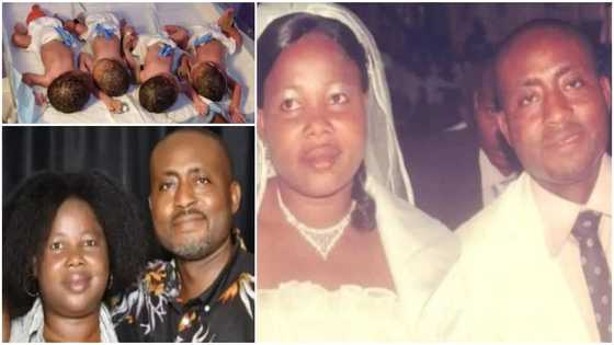 A couple who got married in 2010 welcomes quadruplets after 11 years of waiting