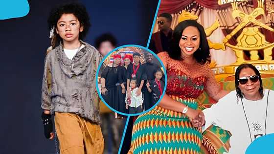 Kantanka's actor and model grandson returns from China, bonds with Adwoa Safo
