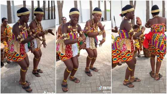 Beautiful Twin Ashanti Dancers Wow Folks With Beautiful Kete Dance Moves