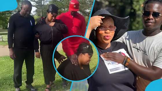 Adwenpahene's widow visits his grave and makes him a promise, video breaks hearts