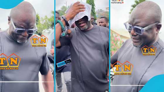 Mikki Osei Berko breaks down in tears as he visits Daddy Lumba's house to mourn with his family