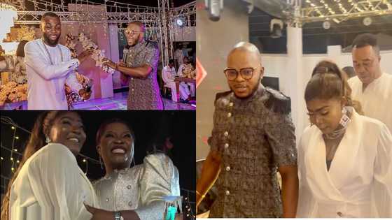 Obinim and wife spoil Obofour's wife with cash at her plush birthday party; videos drop
