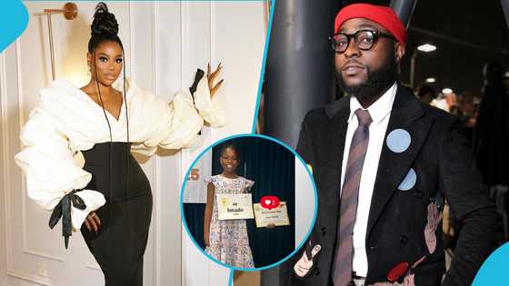 Davido's pretty daughter Imade emerges as the winner of a spelling bee competition in her school