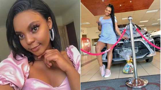 Hardworking lady inspires many as she buys her 1st luxury car; drops stunning photos