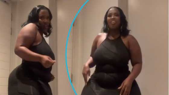 Plus-size lady with heavy behind dances hard in TikTok video, folks go gaga: "Naturally perfect"