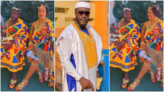 Ras Nene: Funny Comedian Slays In Kente Cloth With Pretty Lady In Video; Folks Fall In Love