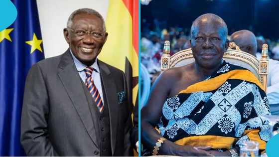 Otumfuo in London: Asantehene wines and dines with former President Kufuor and Papa Owusu Ankomah