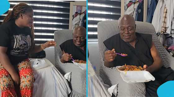 Agya K: Osanju’s father spotted in cheerful mood as he vibes with kind woman in trending video