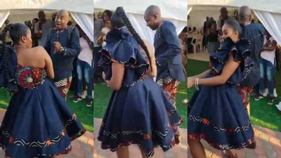 Bridesmaid and partner bust a move at wedding in matching outfits: "This is beautiful"
