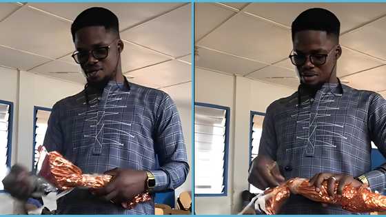 Ghanaian student gives his teacher an unusual gift in school: “Packaging”