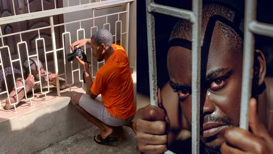Creative photographer takes emotional prison photo with burglar-proof; shot goes viral