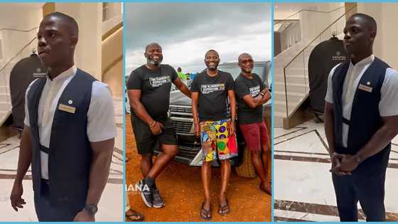 Cameroonian man surprised meeting and hearing travel expedition of Wanderlust Ghana members