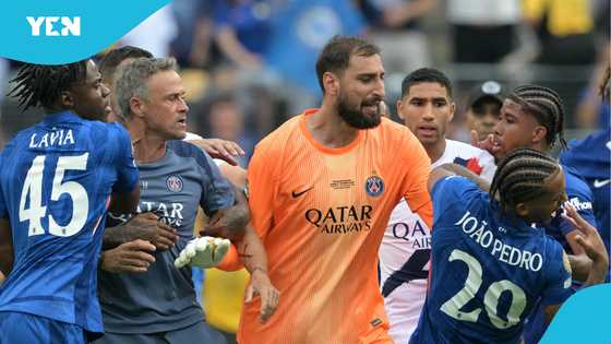 Luis Enrique hits Chelsea star as fight breaks out after Club World Cup Final