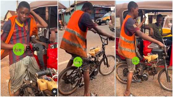 JHS boy builds motorcycle out of bicycle, wows adults in video: “There is talent in GH”