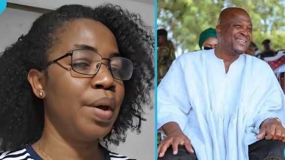 Ghanaian woman appeals to Ibrahim Mahama to fix dusty Pokuase-Mayera road