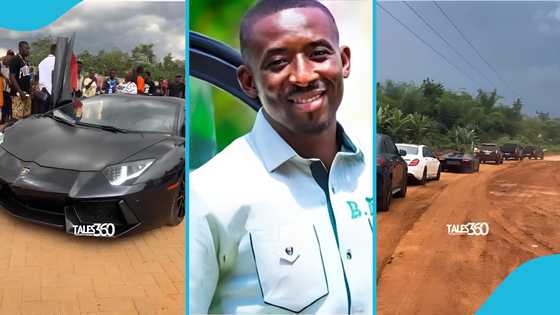Rich miners from Akwatia display luxury cars, peeps react: "On the bad road"