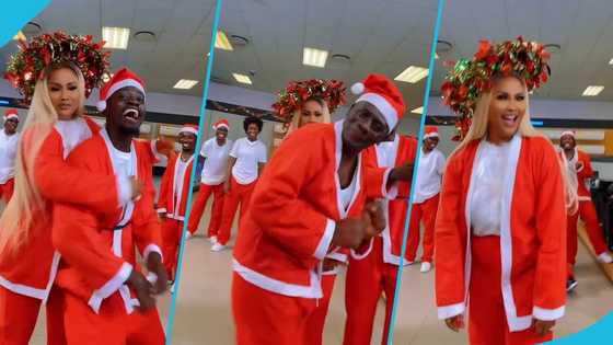 Nana Ama McBrown, Lil Win and Akrobeto get goofy in their Santa costumes, video gets many laughing hard