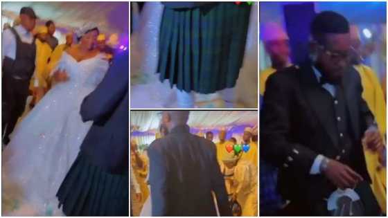 Man surprise many as he wears ‘skirt’ to his wedding ceremony; viral video stirs reactions