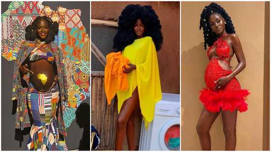 Ghanaian model breaks with internet with sassy post-pregnancy photo dazzling in black see-through bodysuit