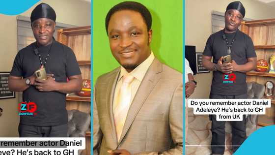 Actor Daniel Adeleye resurfaces, returns to Ghana from the UK for his late father's funeral