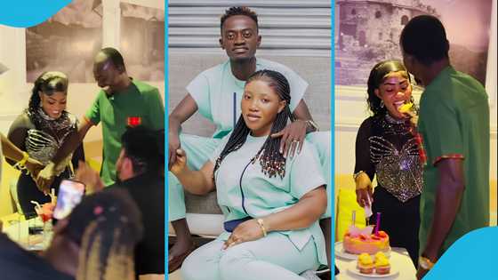 Lil Win and wife go on a date, feeds her lovely birthday cake, fans react