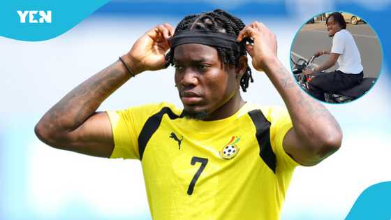 Black Stars player spotted handling motorbike like okada rider (Video)