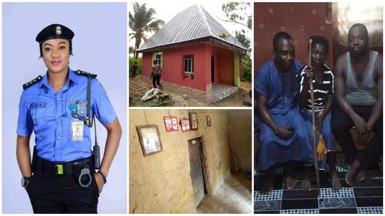 Kind policewoman builds fine house for poor widow who lived in mud house