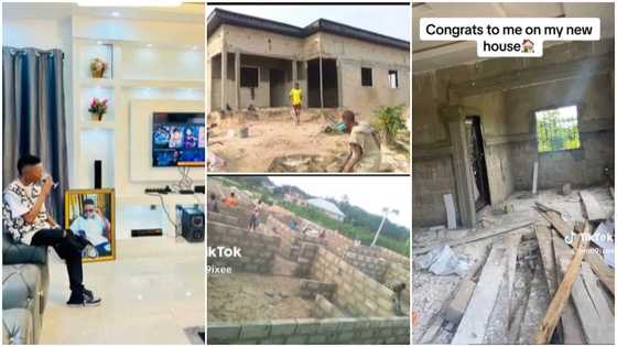 "Send me the house plan": Young Nigerian millionaire builds house, uses flat roof, shows cool interior decor