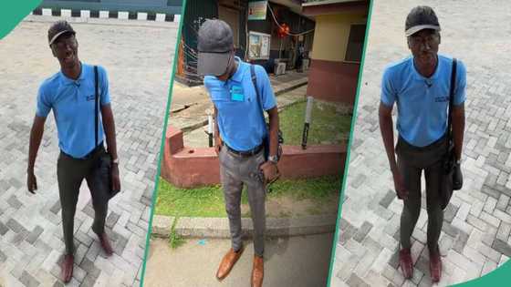Man leaves netizens confused after dressing like skit maker Layiwasabi, photo trends online