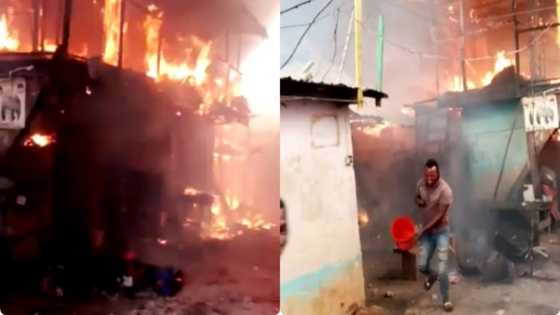 Massive fire ravages Agbogbloshie Konkomba yam market; shocking photos emerge