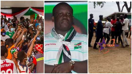 NDC Elections: Ningo Prampram election halted, Sam George gets booed by his constituency members