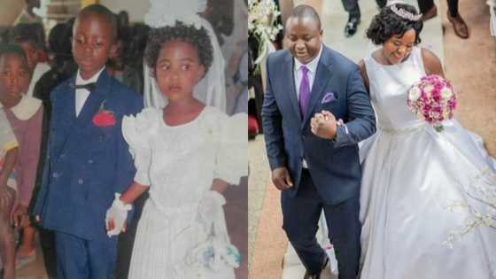 True love: Schoolmates who acted as couple in 1995 marry in gorgeous wedding; photos emerge