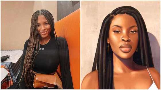 Talented lady paints herself to celebrate her birthday; shares stunning photos