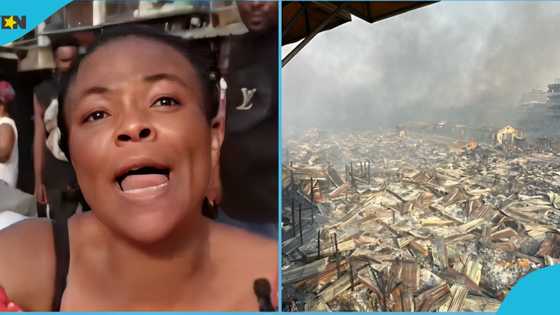 Kantamanto Market fire: Ghanaian trader loses GH¢400k worth of goods, cries for help in touching video