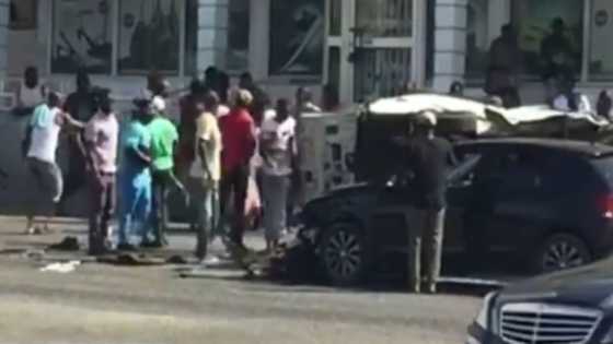 Live: Abeka Junction accident captured in video as injured passengers rush from crashed vehicles