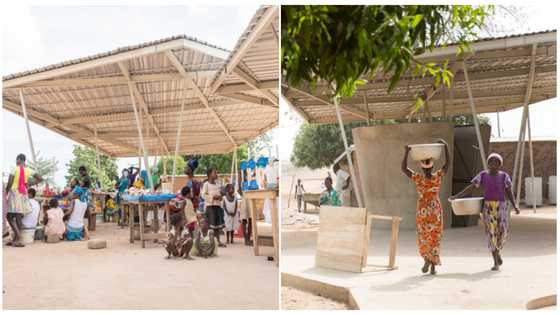 Students design and build modern market in a remote village in Ghana