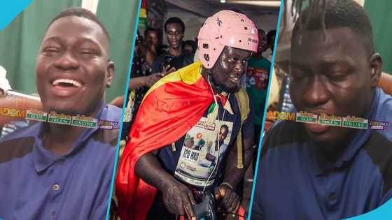 Chef Faila Cook-A-Thon: Man who cycled from Ashaiman to Tamale cries for not getting free food