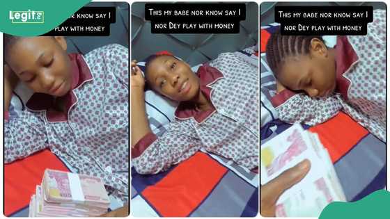 Man wakes up his girlfriend with money, she says money is her love language