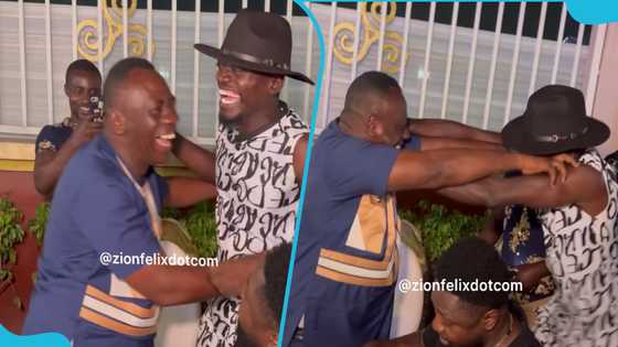 Kumawood hangout: Lil Win and Akrobeto exhibit their bromance at Frank Naro's event