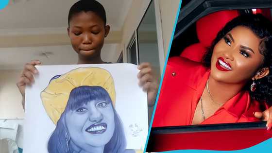 Nana Ama McBrown encourages young artist after negative reaction to her portrait, fans divided