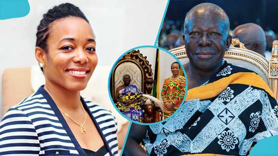 Zanetor flaunts her Ashanti pride as she visits Otumfuo at Manhyia Palace, photo stir reactions